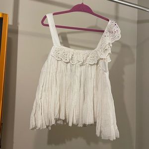 Free People asymmetrical open back top